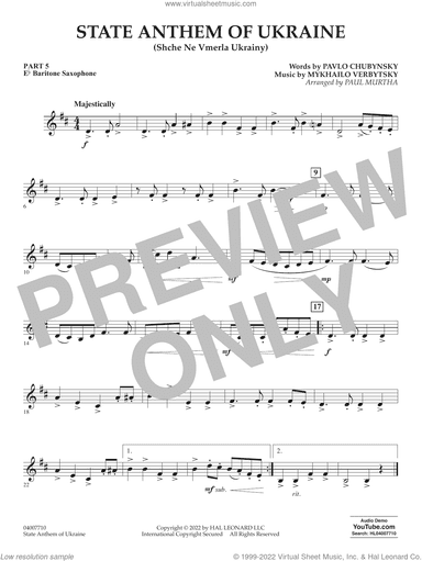 State Anthem of Ukraine (Shche Ne Vmerla Ukrainy) (arr. Murtha)