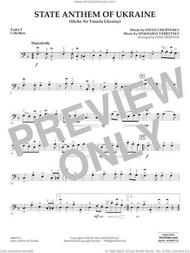 State Anthem of Ukraine (Shche Ne Vmerla Ukrainy) (arr. Murtha)