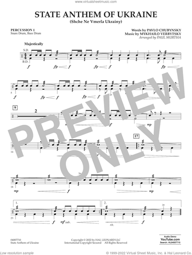 State Anthem of Ukraine (Shche Ne Vmerla Ukrainy) (arr. Murtha)