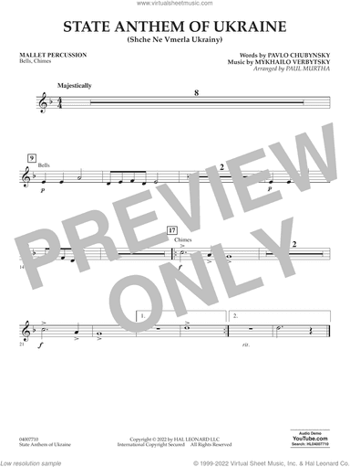 State Anthem of Ukraine (Shche Ne Vmerla Ukrainy) (arr. Murtha)