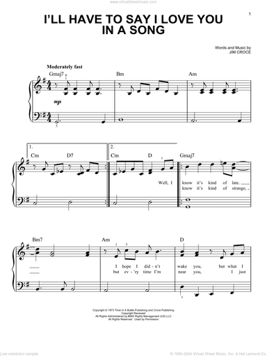 I'll Have To Say I Love You In A Song