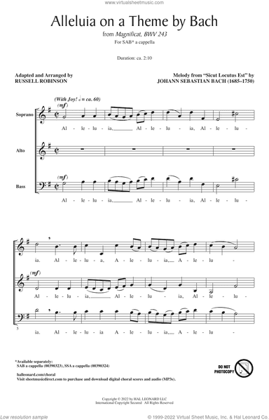 Alleluia On A Theme By Bach (from Magnificat, BWV 243) (arr. Russell Robinson)