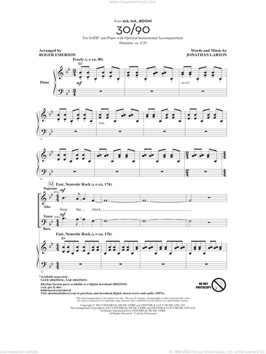30/90 (from tick, tick... BOOM!) (arr. Roger Emerson)