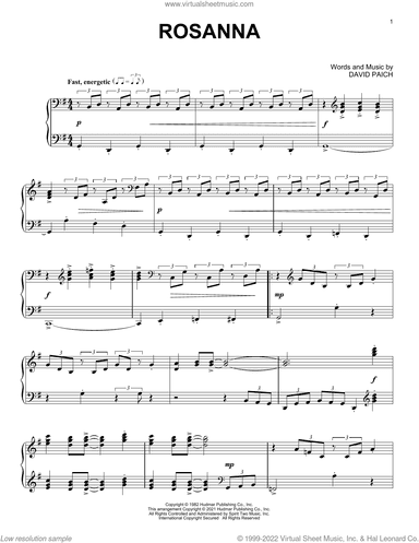 Rosanna [Classical version] (arr. David Pearl)