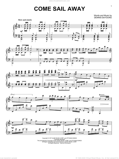 Come Sail Away [Classical version] (arr. David Pearl)