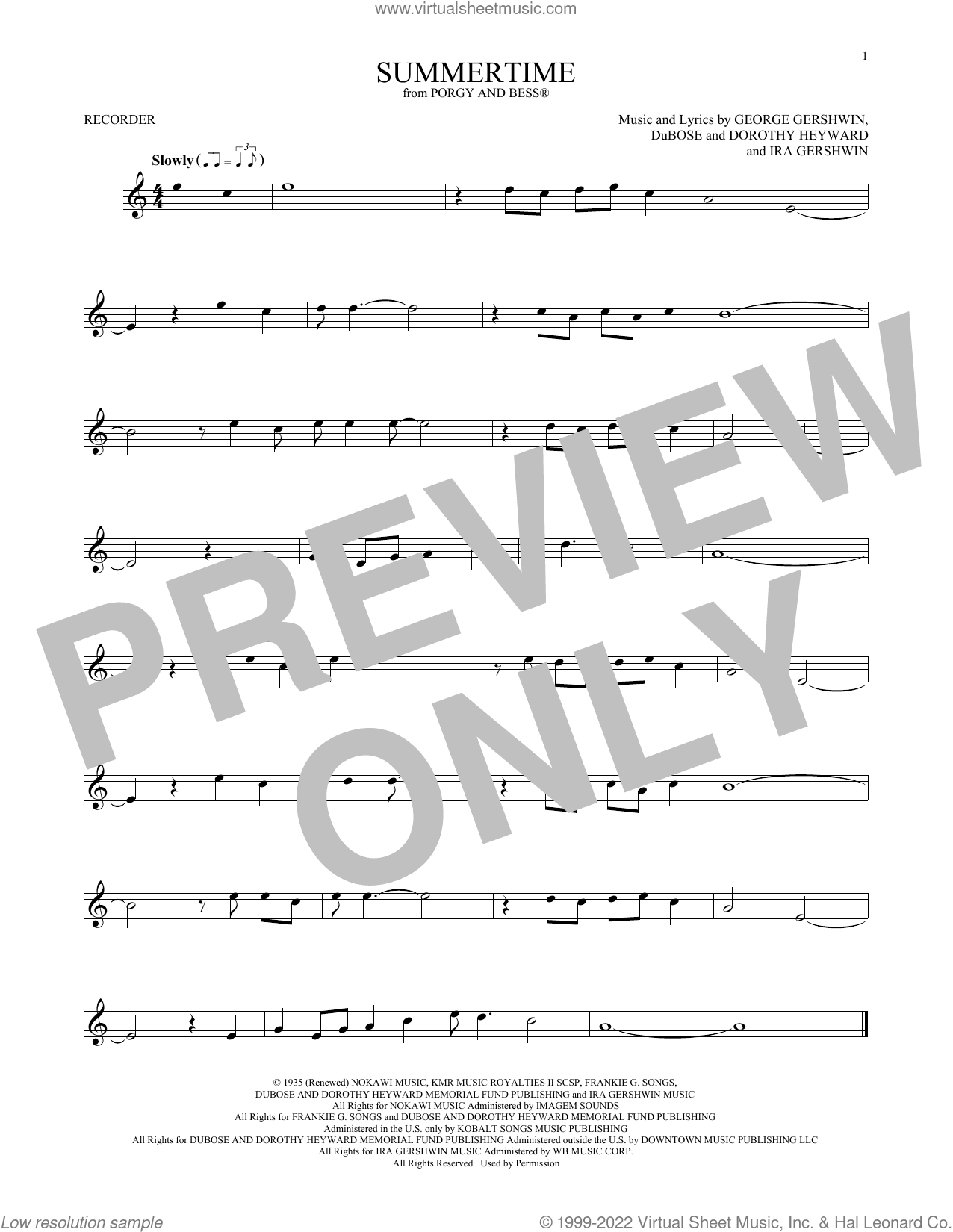 Summertime (from Porgy And Bess)