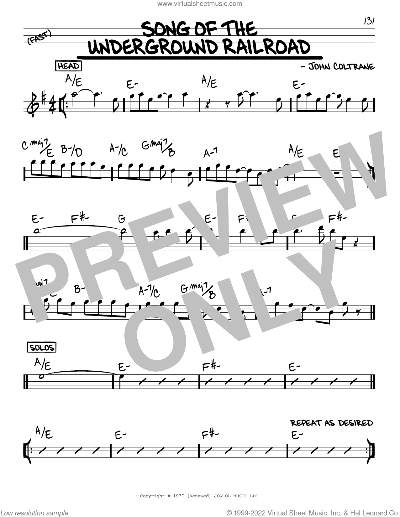 Song Of The Underground Railroad