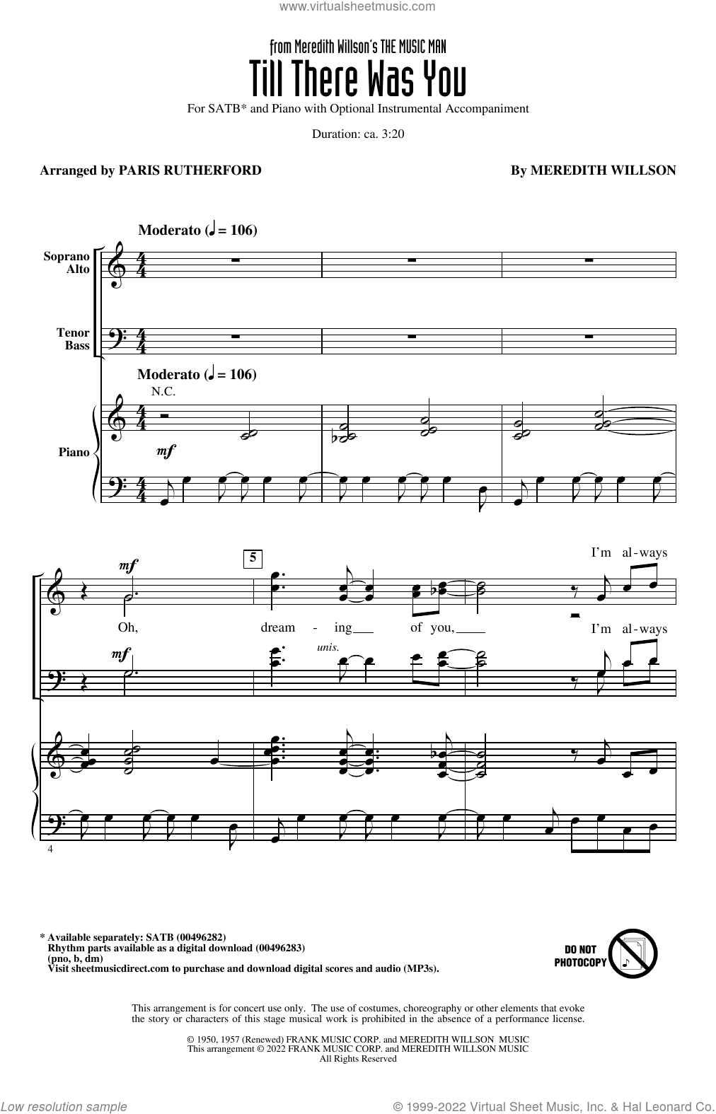 Till There Was You (from The Music Man) (arr. Paris Rutherford)