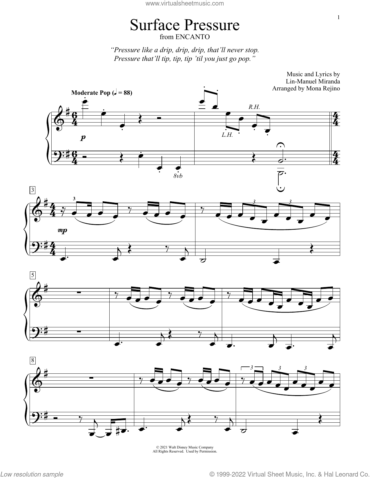 Surface Pressure (from Encanto) (arr. Mona Rejino)