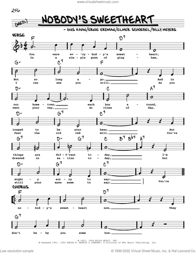 Nobody's Sweetheart (arr. Robert Rawlins)