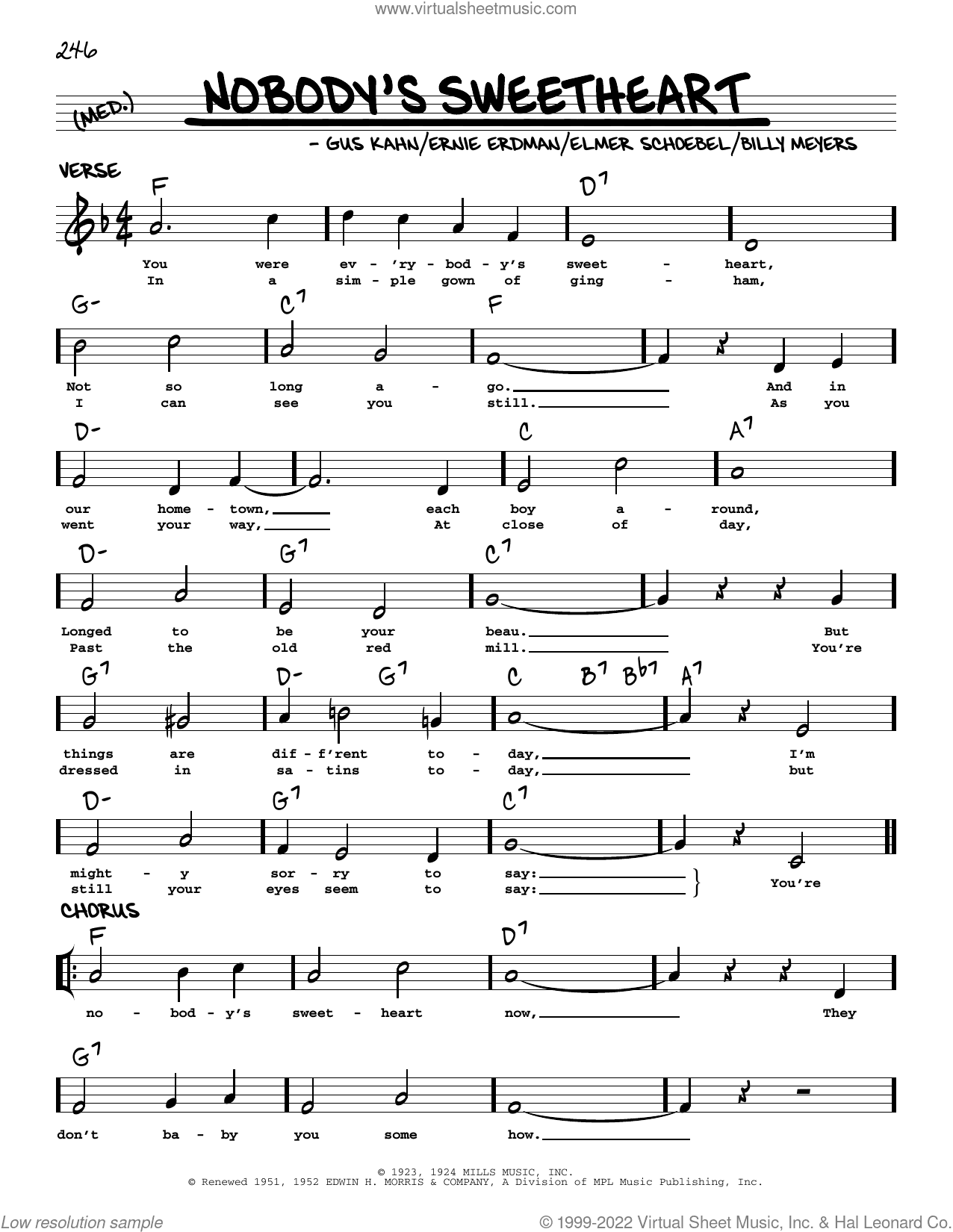 Nobody's Sweetheart (arr. Robert Rawlins)