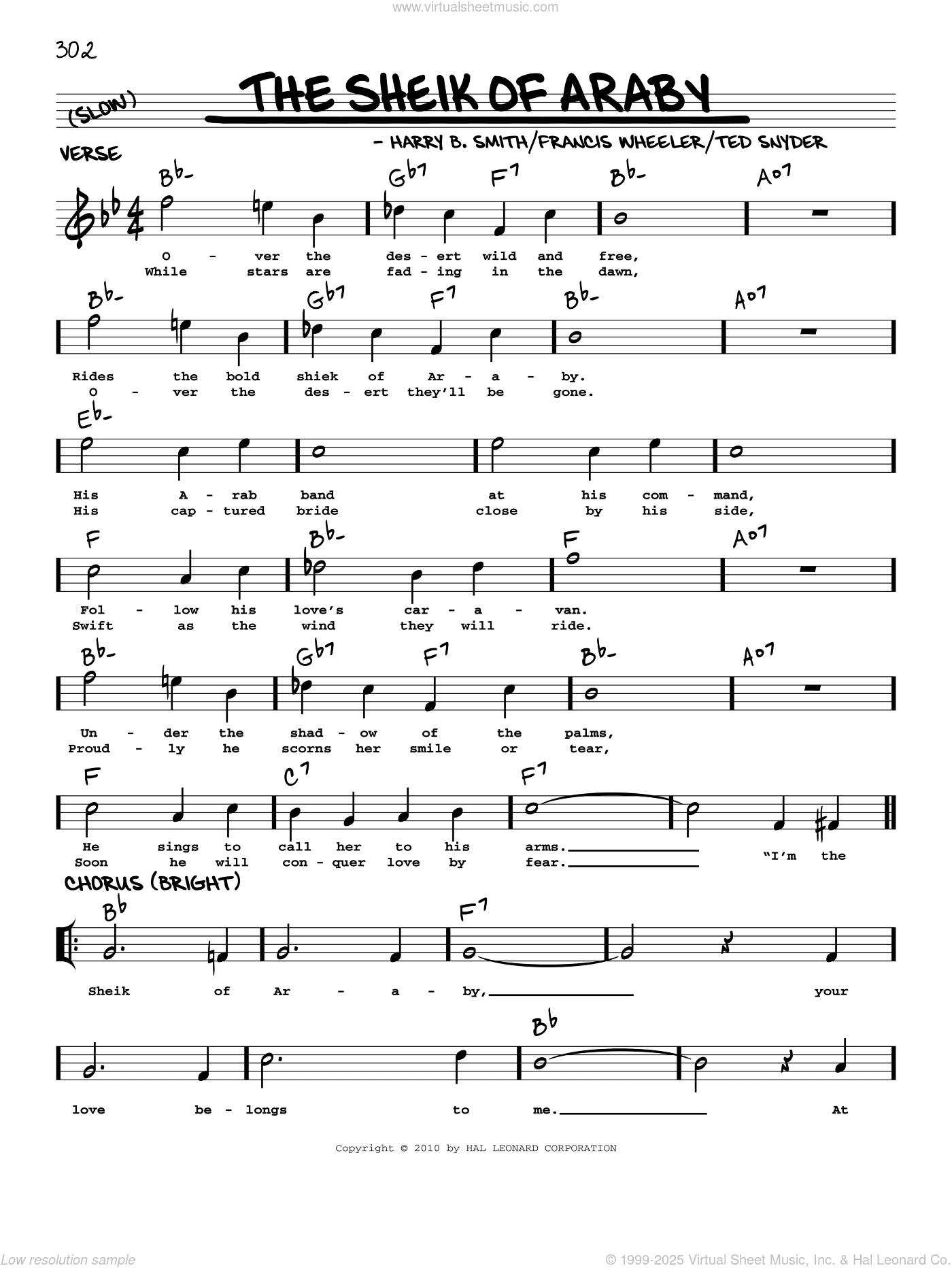 The Sheik Of Araby (arr. Robert Rawlins)