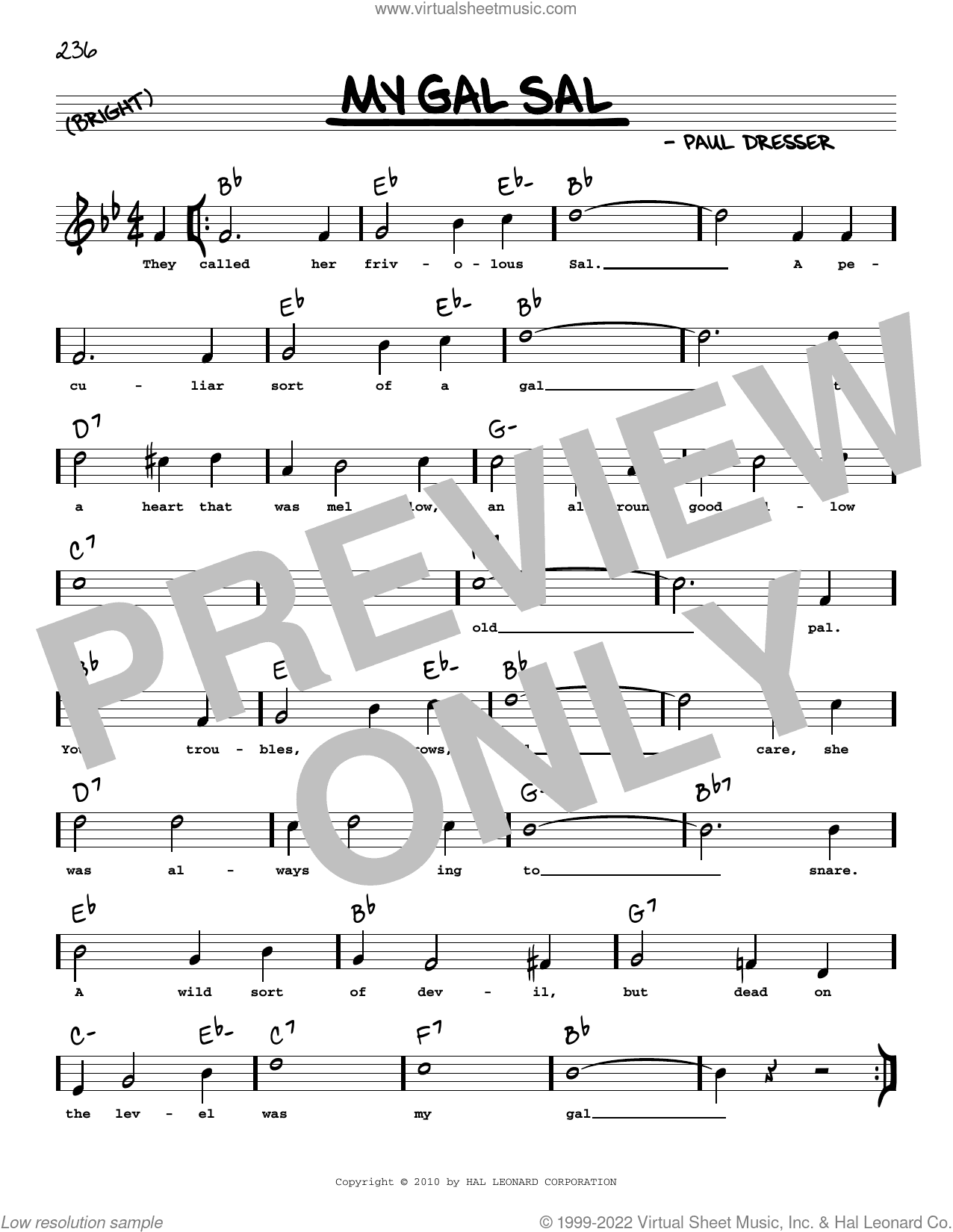 My Gal Sal (arr. Robert Rawlins)