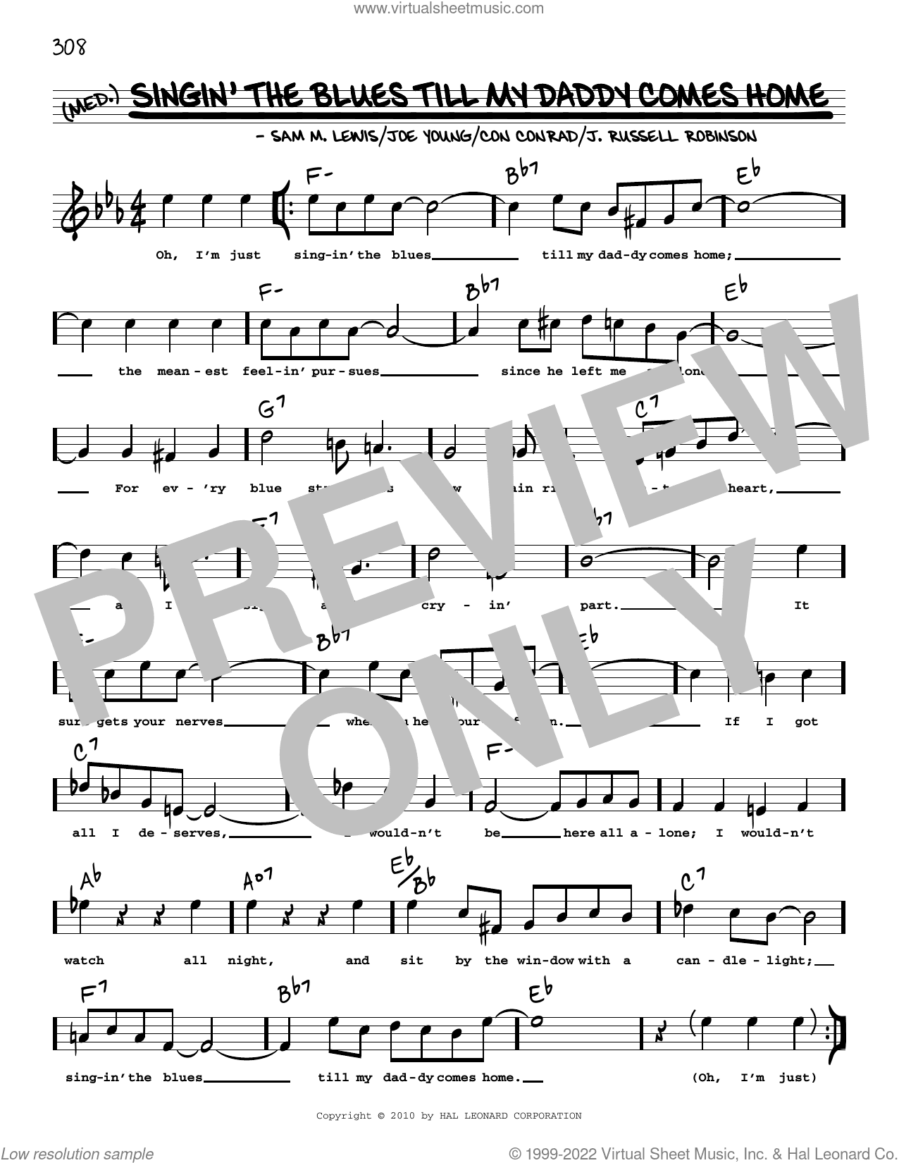 Singin' The Blues Till My Daddy Comes Home (arr. Robert Rawlins)
