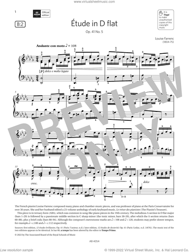 Etude in D flat (Grade 8, list B2, from the ABRSM Piano Syllabus 2023 and 2024)