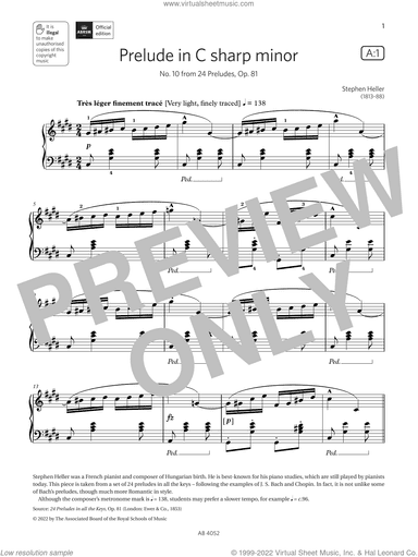 Prelude in C sharp minor (Grade 6, list A1, from the ABRSM Piano Syllabus 2023 and 2024)