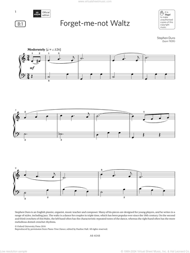 Forget-me-not Waltz (Grade 2, list B1, from the ABRSM Piano Syllabus 2023 and 2024)
