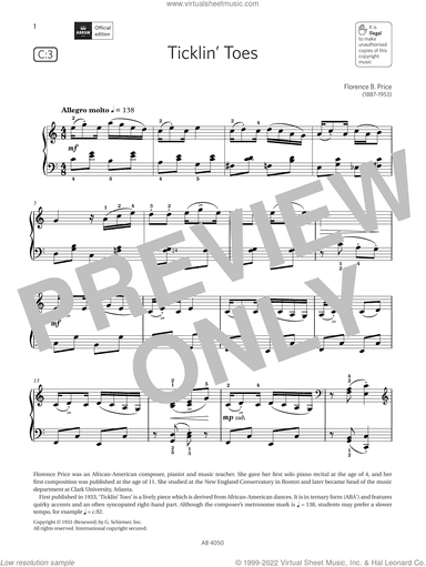 Ticklin Toes (Grade 4, list C3, from the ABRSM Piano Syllabus 2023 and 2024)