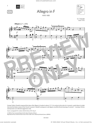 Allegro in F (Grade 4, list A3, from the ABRSM Piano Syllabus 2023 and 2024)