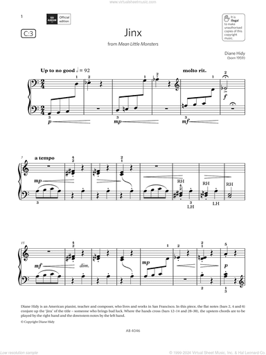 Jinx (Grade Initial, list C3, from the ABRSM Piano Syllabus 2023 and 2024)
