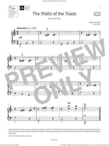 The Waltz of the Toads (Grade Initial, list C2, from the ABRSM Piano Syllabus 2023 and 2024)