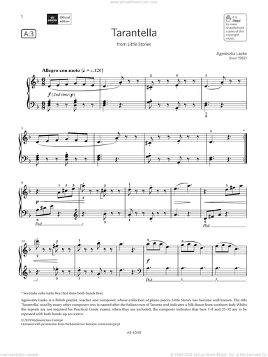 Tarantella (Grade 2, list A3, from the ABRSM Piano Syllabus 2023 and 2024)