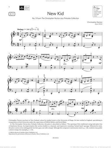 New Kid (Grade 7, list C1, from the ABRSM Piano Syllabus 2023 and 2024)