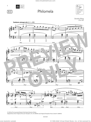 Philomela (Grade 5, list B3, from the ABRSM Piano Syllabus 2023 and 2024)
