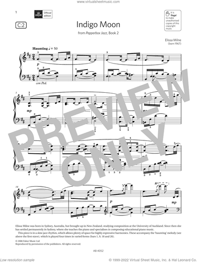 Indigo Moon (Grade 6, list C2, from the ABRSM Piano Syllabus 2023 and 2024)