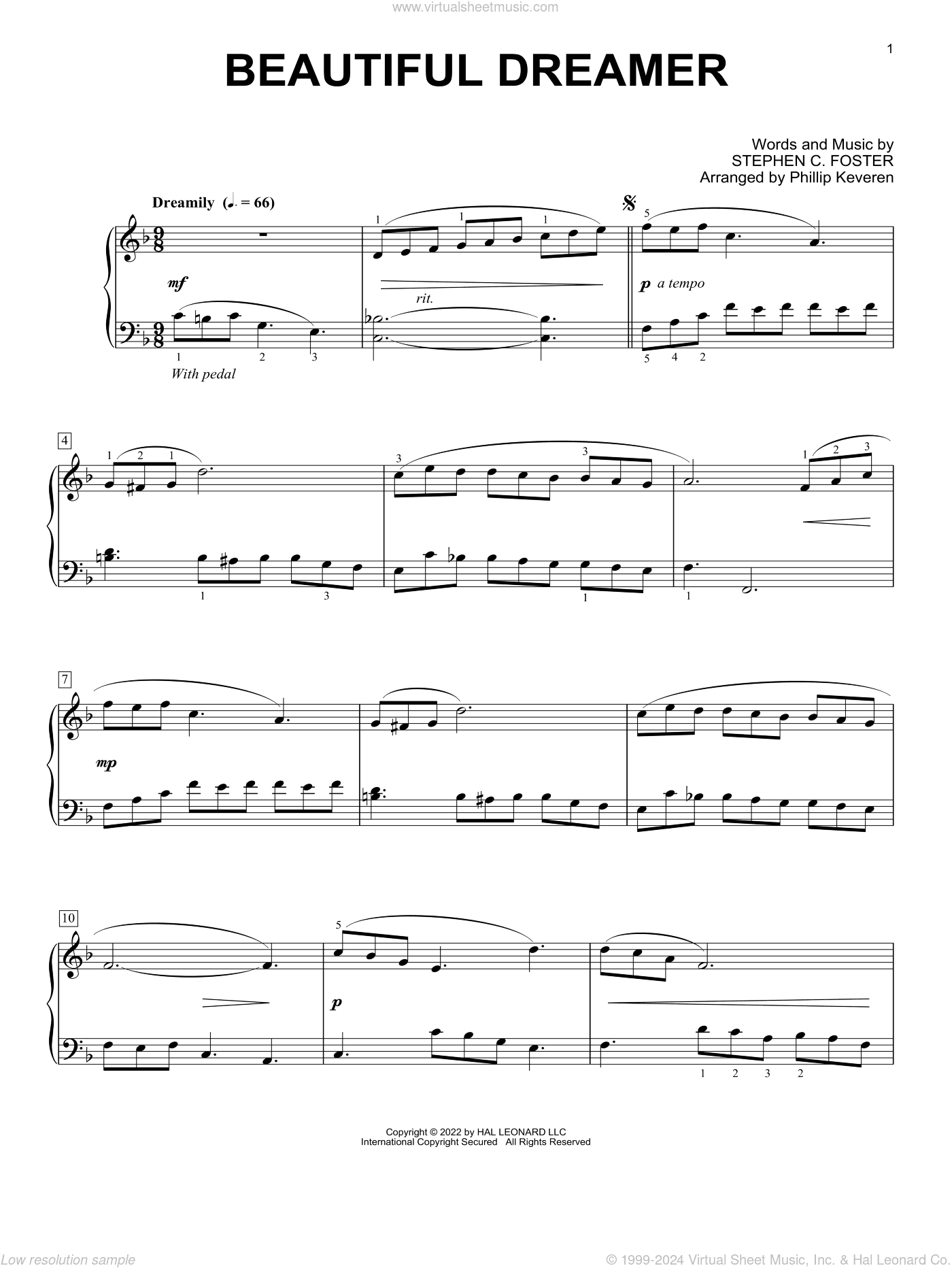 Beautiful Dreamer (arr. Phillip Keveren)