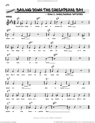 Sailing Down The Chesapeake Bay (arr. Robert Rawlins)