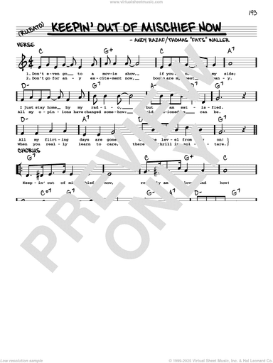 Keepin' Out Of Mischief Now (arr. Robert Rawlins)