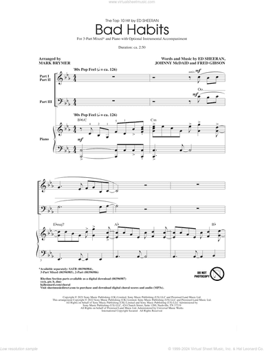 Bad Habits (arr. Mark Brymer)