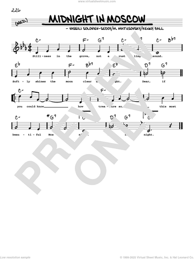 Midnight In Moscow (arr. Robert Rawlins)