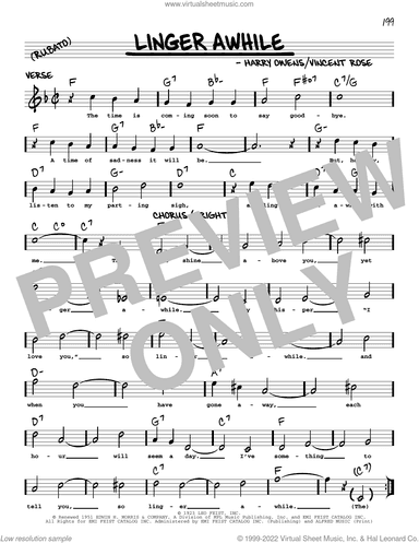 Linger Awhile (arr. Robert Rawlins)