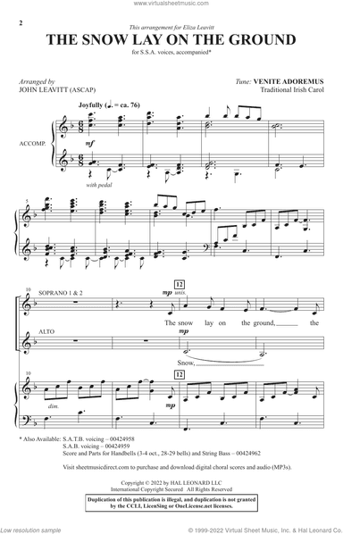 The Snow Lay On The Ground (arr. John Leavitt)