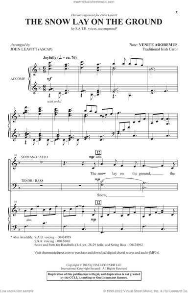 The Snow Lay On The Ground (arr. John Leavitt)