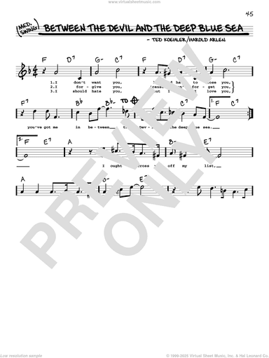 Between The Devil And The Deep Blue Sea (arr. Robert Rawlins)