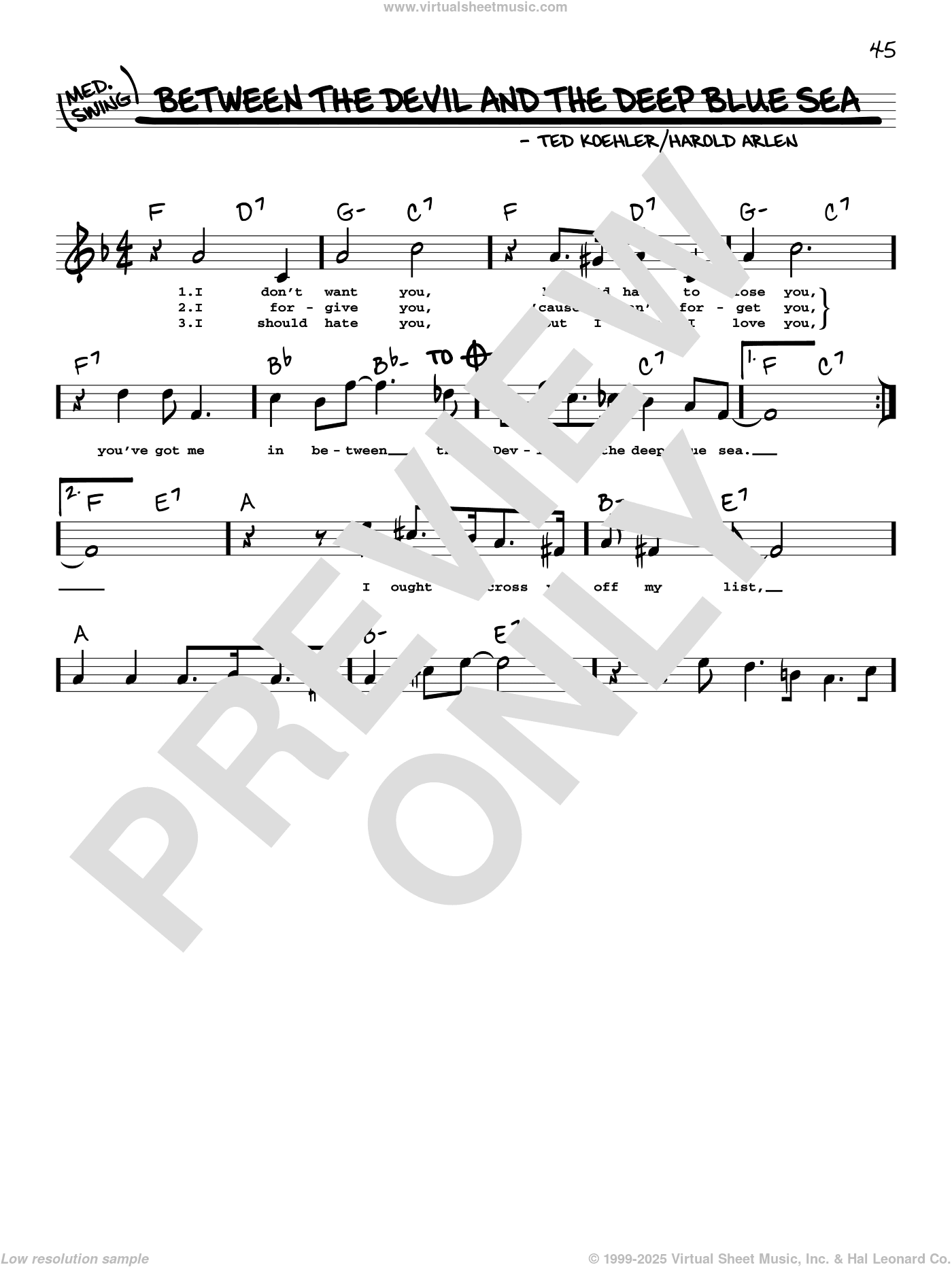 Between The Devil And The Deep Blue Sea (arr. Robert Rawlins)