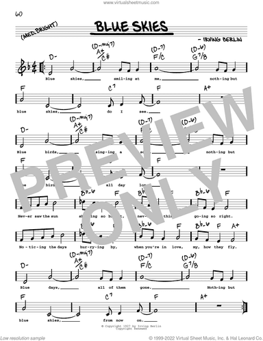 Blue Skies (arr. Robert Rawlins)