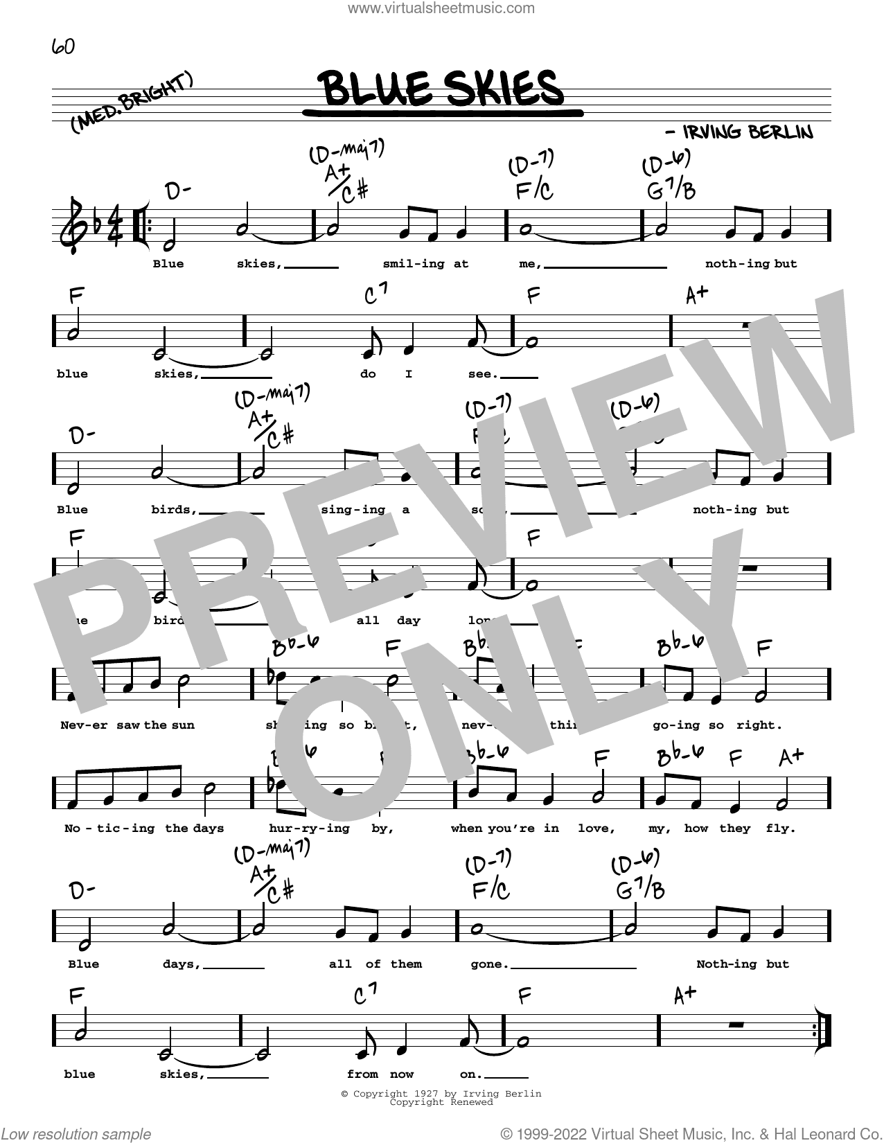 Blue Skies (arr. Robert Rawlins)