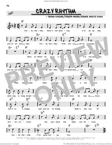 Crazy Rhythm (arr. Robert Rawlins)