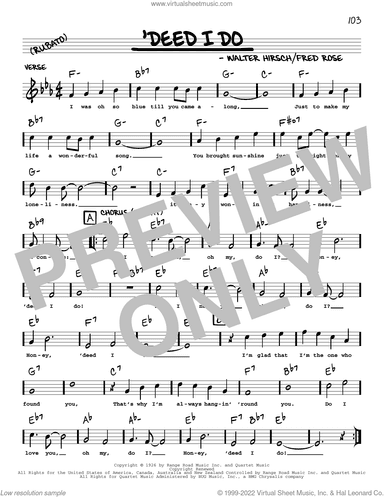 'Deed I Do (arr. Robert Rawlins)