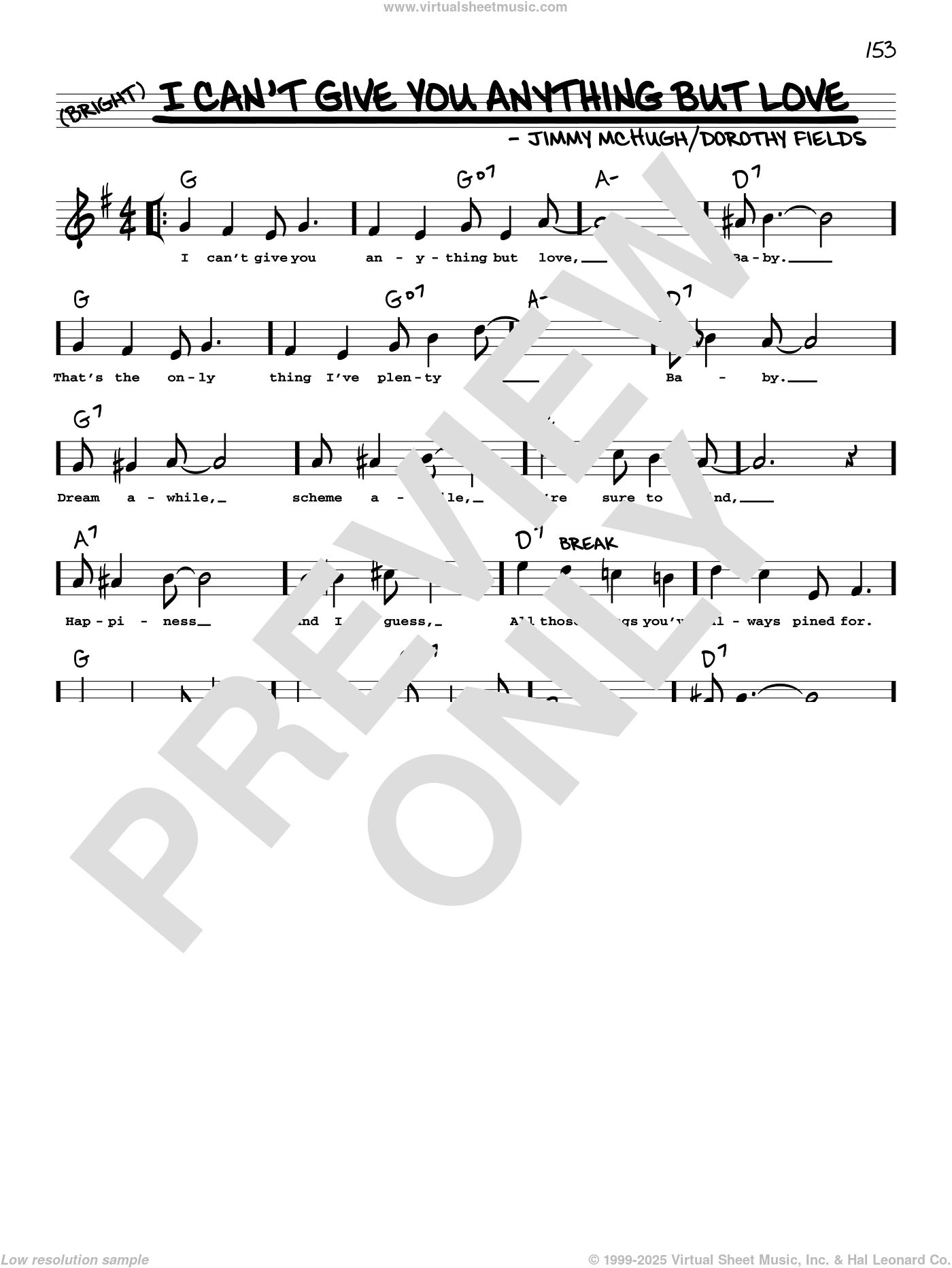 I Can't Give You Anything But Love (arr. Robert Rawlins)