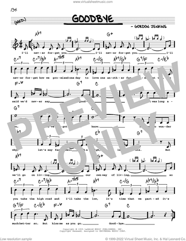 Goodbye (arr. Robert Rawlins)