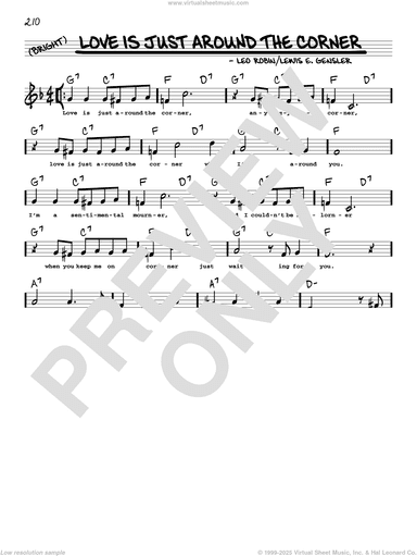 Love Is Just Around The Corner (arr. Robert Rawlins)