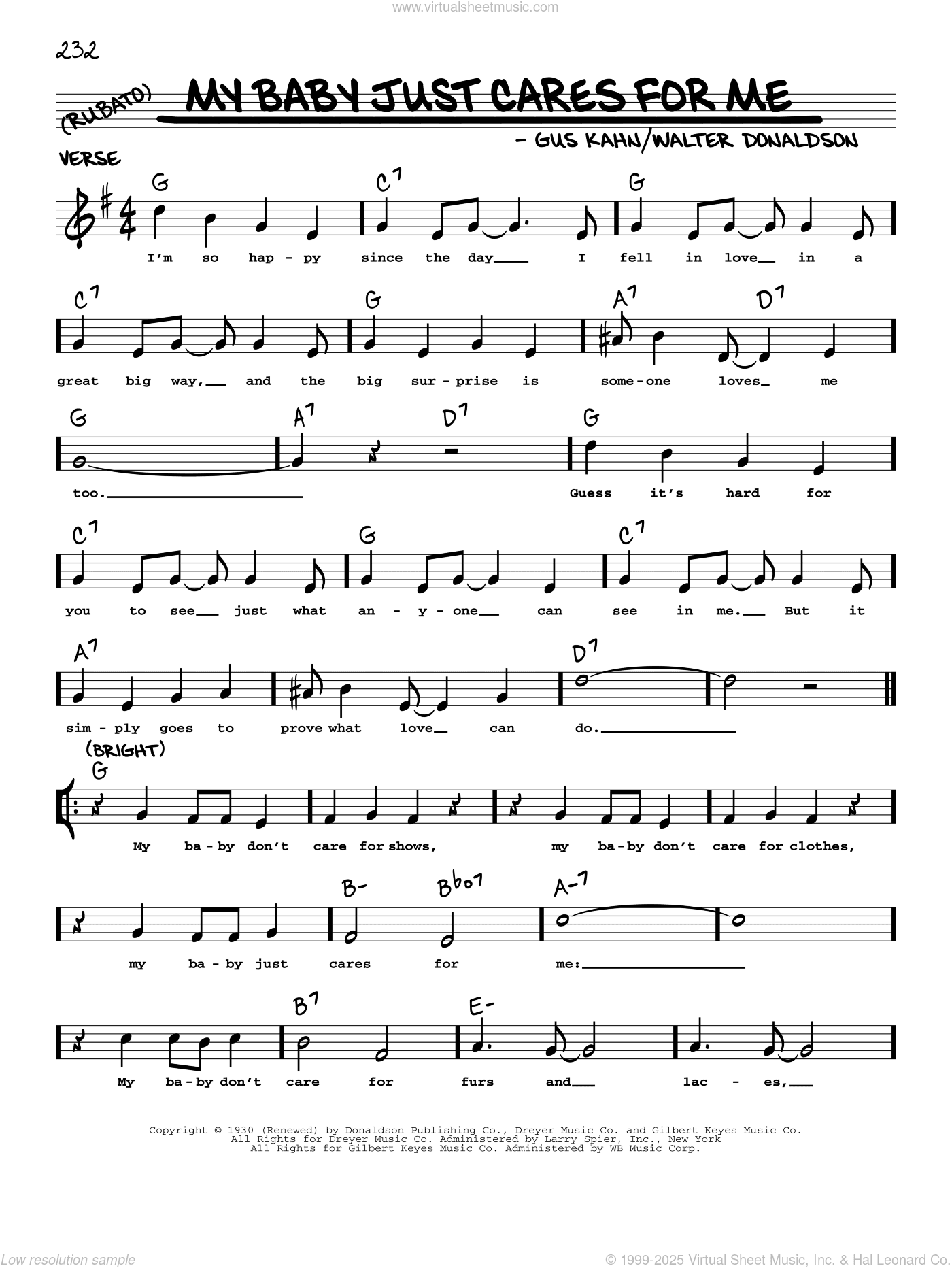 My Baby Just Cares For Me (arr. Robert Rawlins)