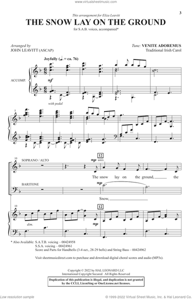The Snow Lay On The Ground (arr. John Leavitt)