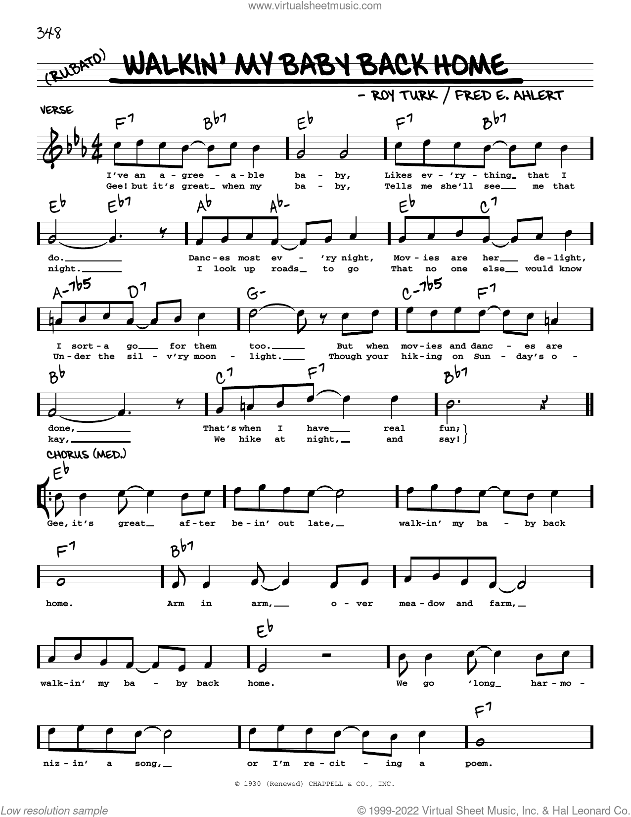 Walkin' My Baby Back Home (arr. Robert Rawlins)