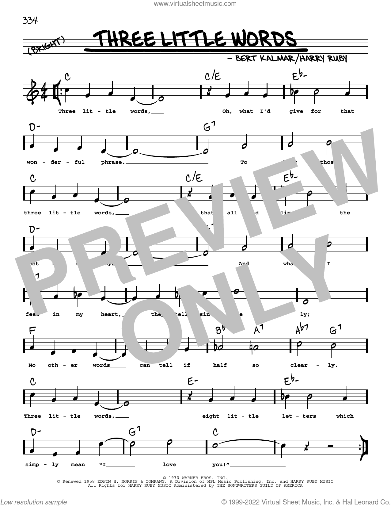 Three Little Words (arr. Robert Rawlins)